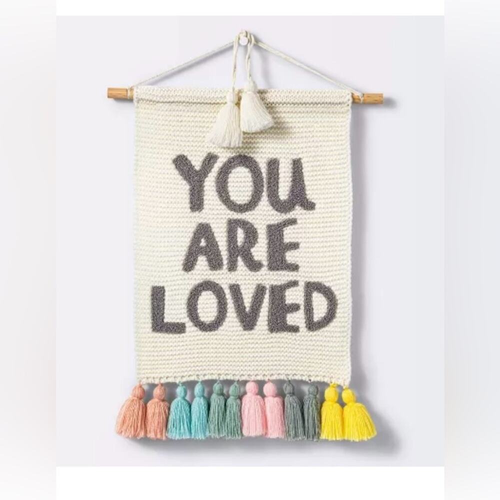 New “You Are Loved” fiber wall art by Cloud Island